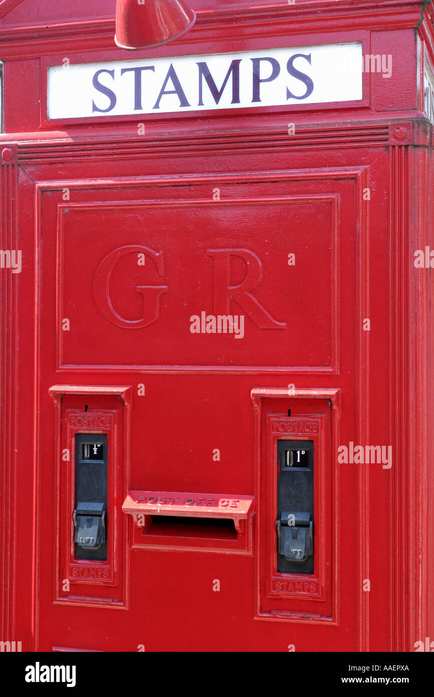 Stamp machine at the National Telephone Kiosk Collection at the Avoncroft Museum near Bromsgrove