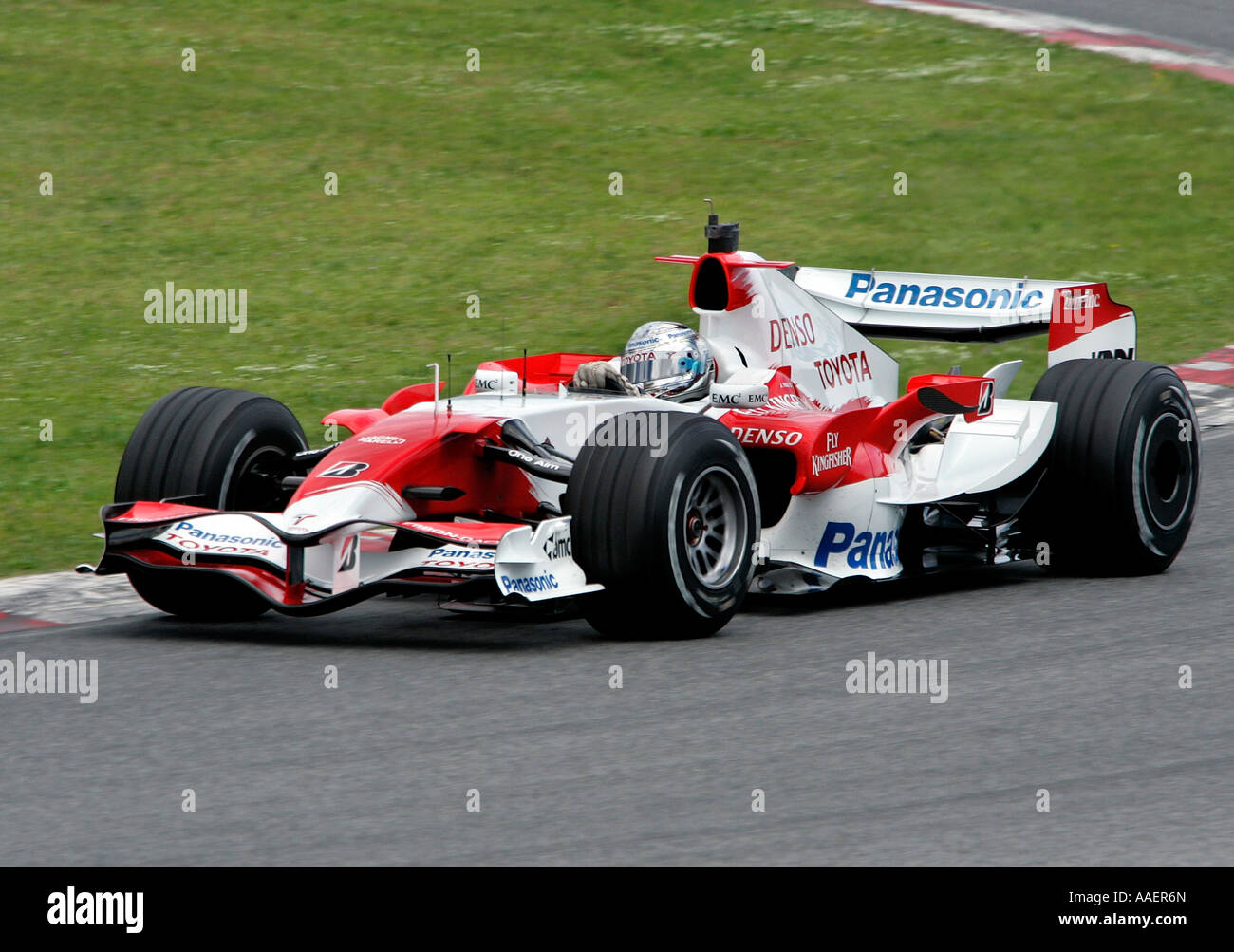 Toyota F1 driver Jarno Trulli of Italy drives his car during the Toyota F1 driver Jarno Trulli of Italy drives his car during the