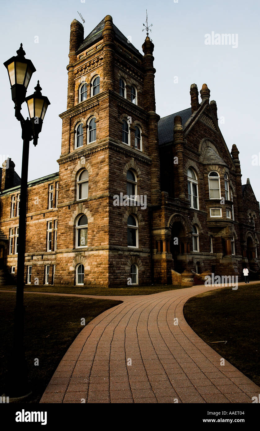 A photograph of an old style courthouse located in Woodstock Ontario Canada old rich