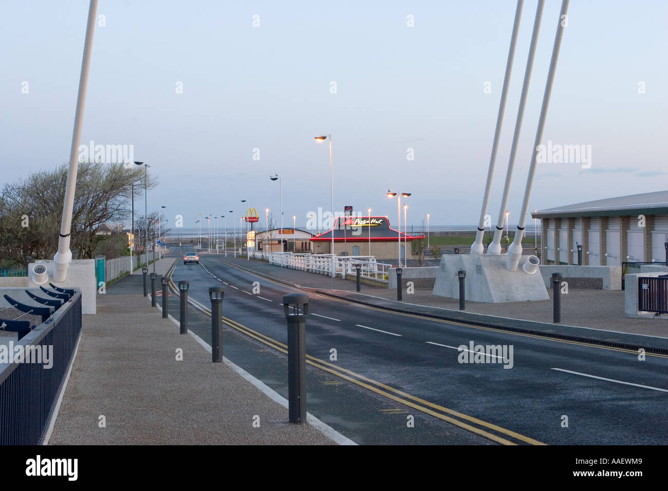 New Marine Lake Bridge Southport Merseyside uk Stock Photo - Alamy
