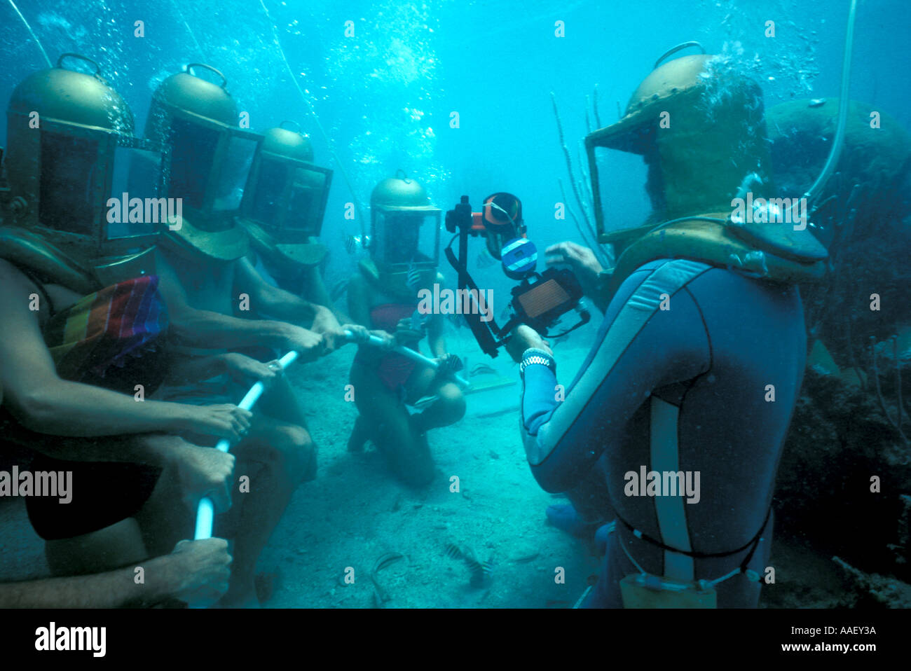 Bermuda Helmet Diving Stock Photo Alamy