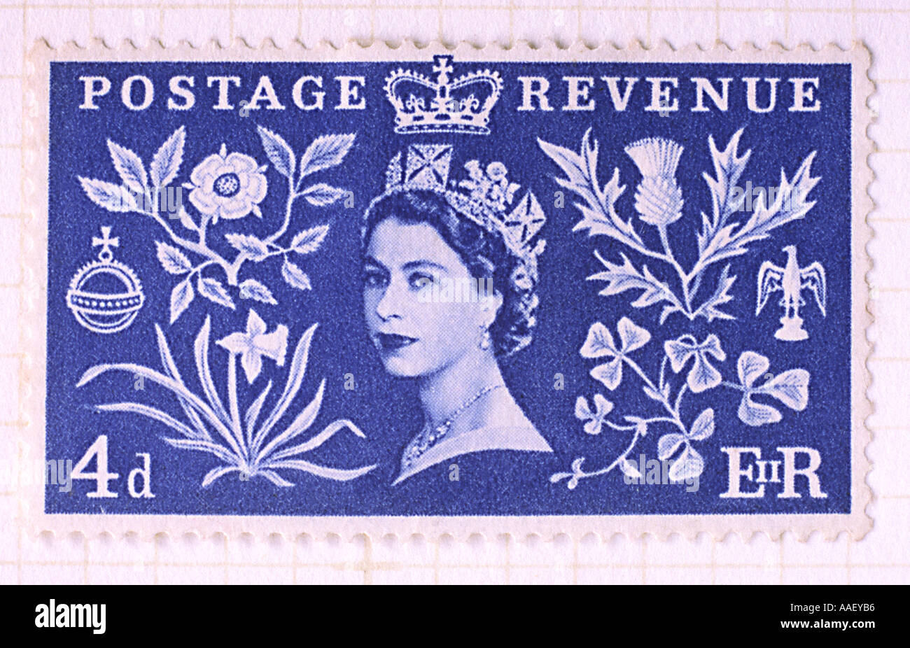 Coronation postage stamp Stock Photo