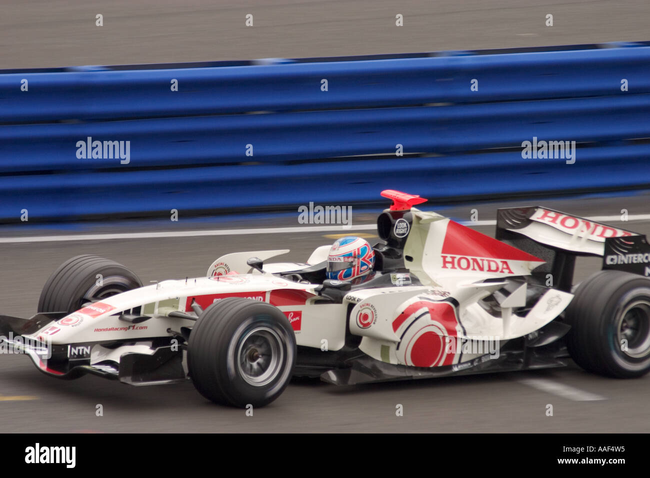 Jenson Button Honda Racing Stock Photo