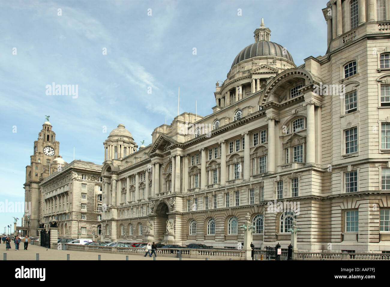 Pier Head - Royal Liver Building, The Cunard Building And The Port Of 