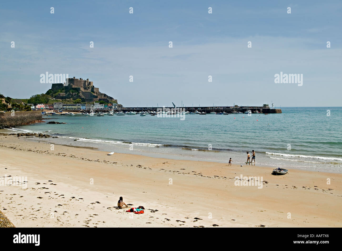 Beach at Gorey, Jersey Stock Photo - Alamy