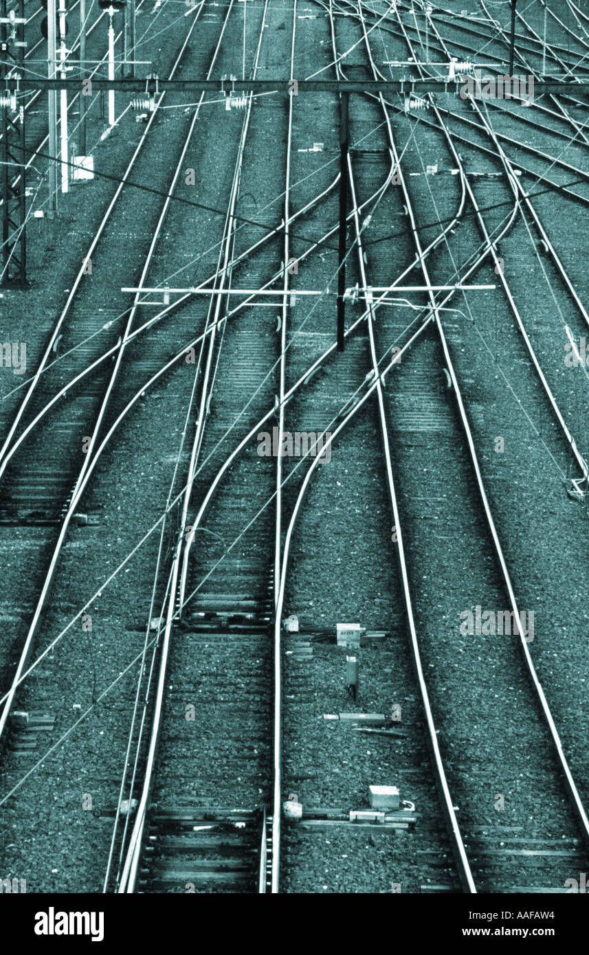 Railway Tracks Melbourne Australia Stock Photo Alamy