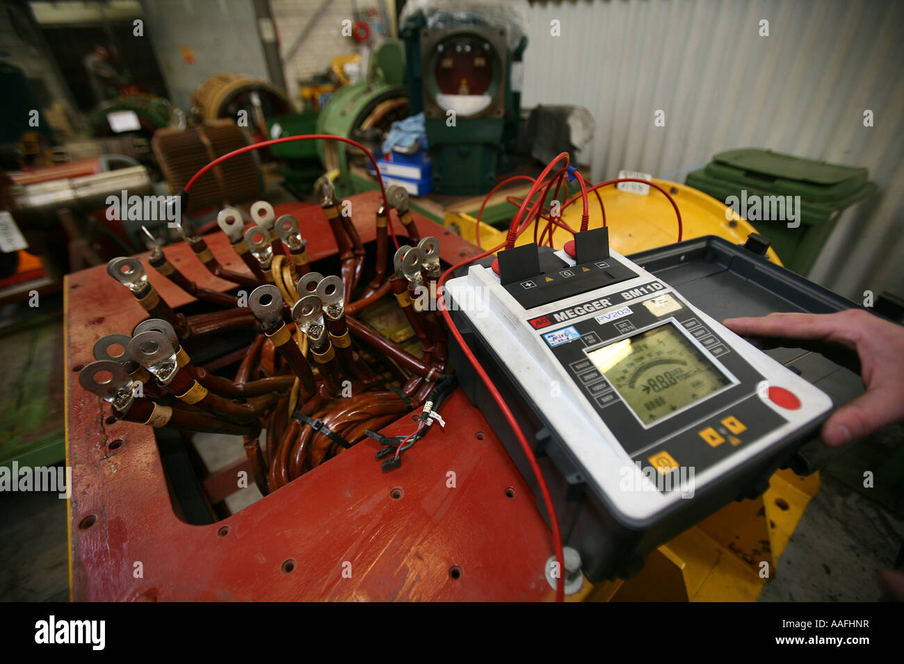 A maintenance and construction where they repair electro