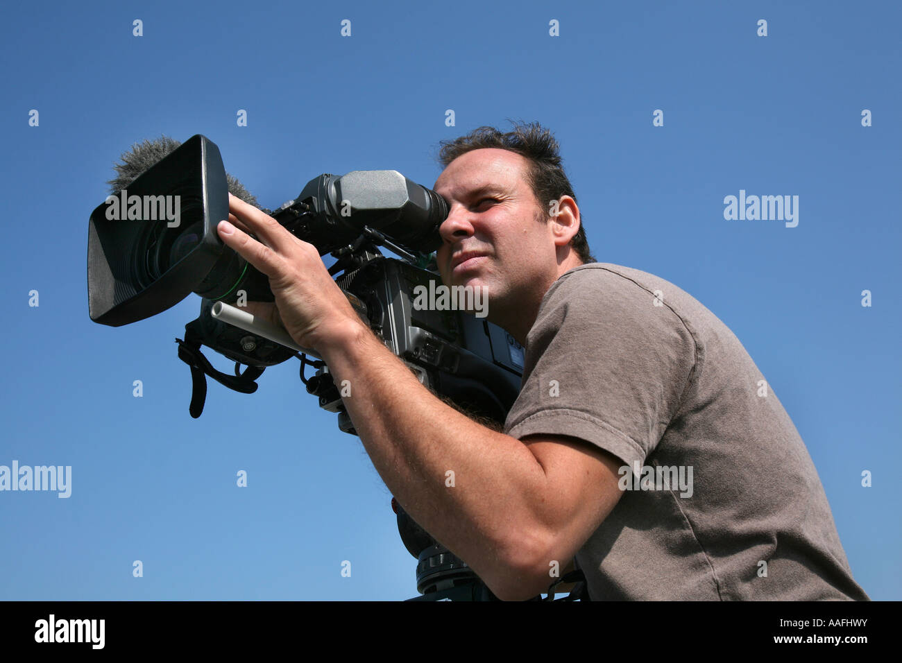 Camera man for the dutch television editorial use only Stock Photo