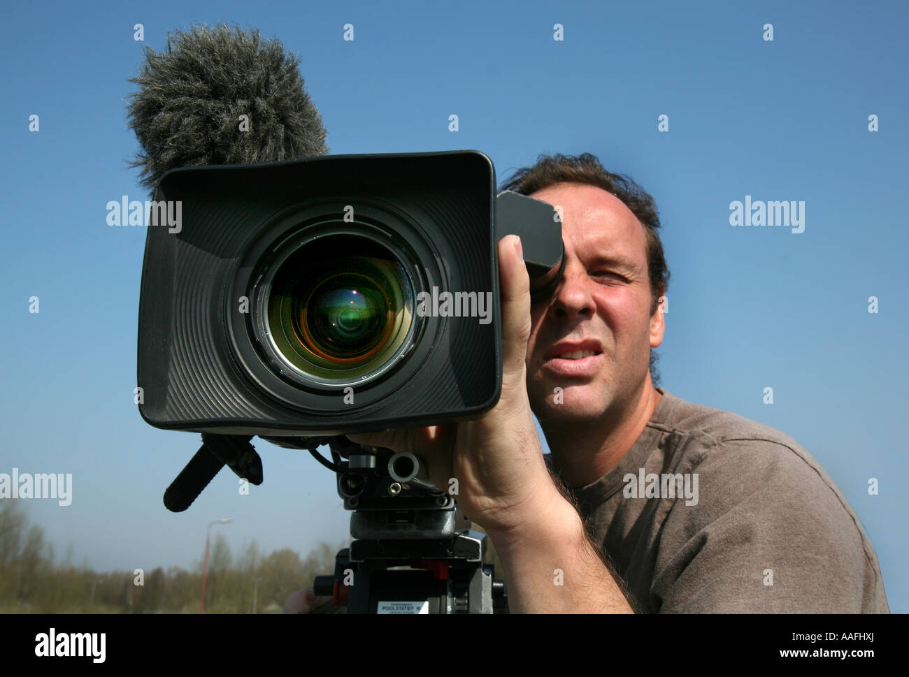 Camera man for the dutch television editorial use only Stock Photo