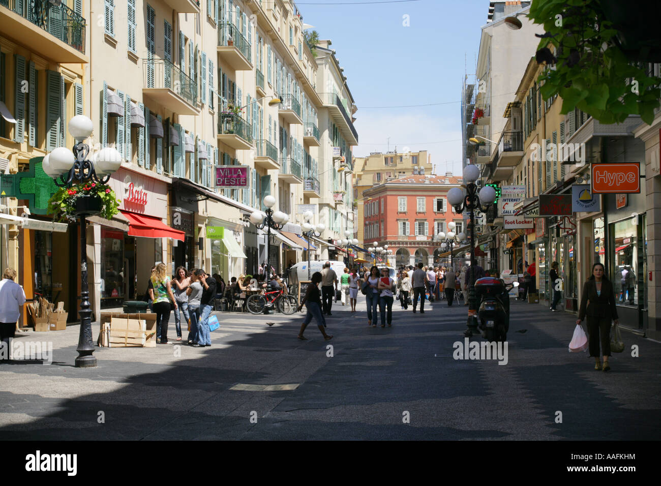 Rue Masséna, Nice town centre, France Stock Photo