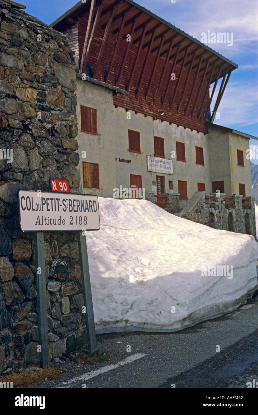 Summit of Petit St Bernard Pass JMH0638 Stock Photo