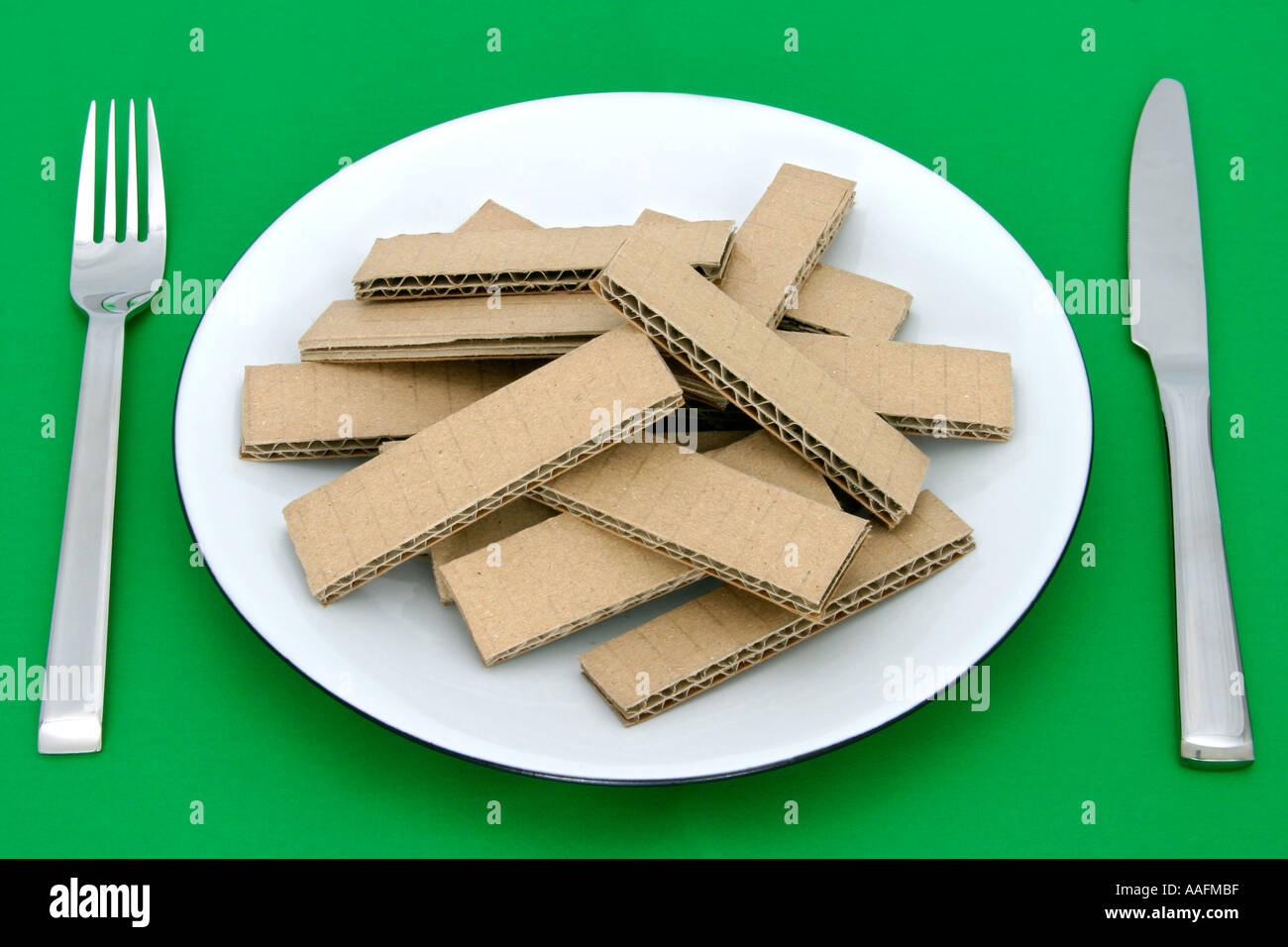 Cardboard on a Plate Stock Photo Alamy