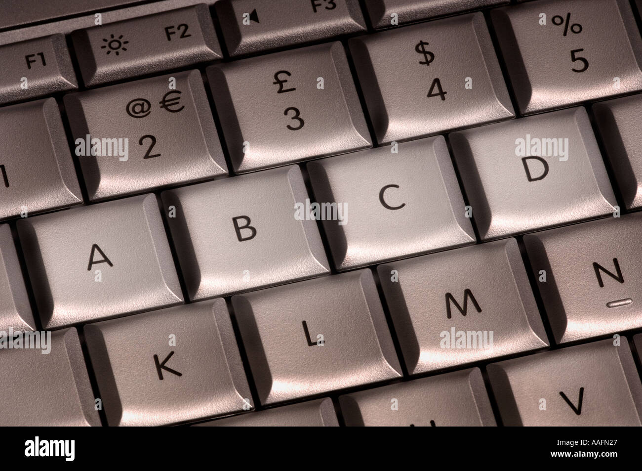 Keyboard with keys arranged alphabetically Stock Photo Alamy