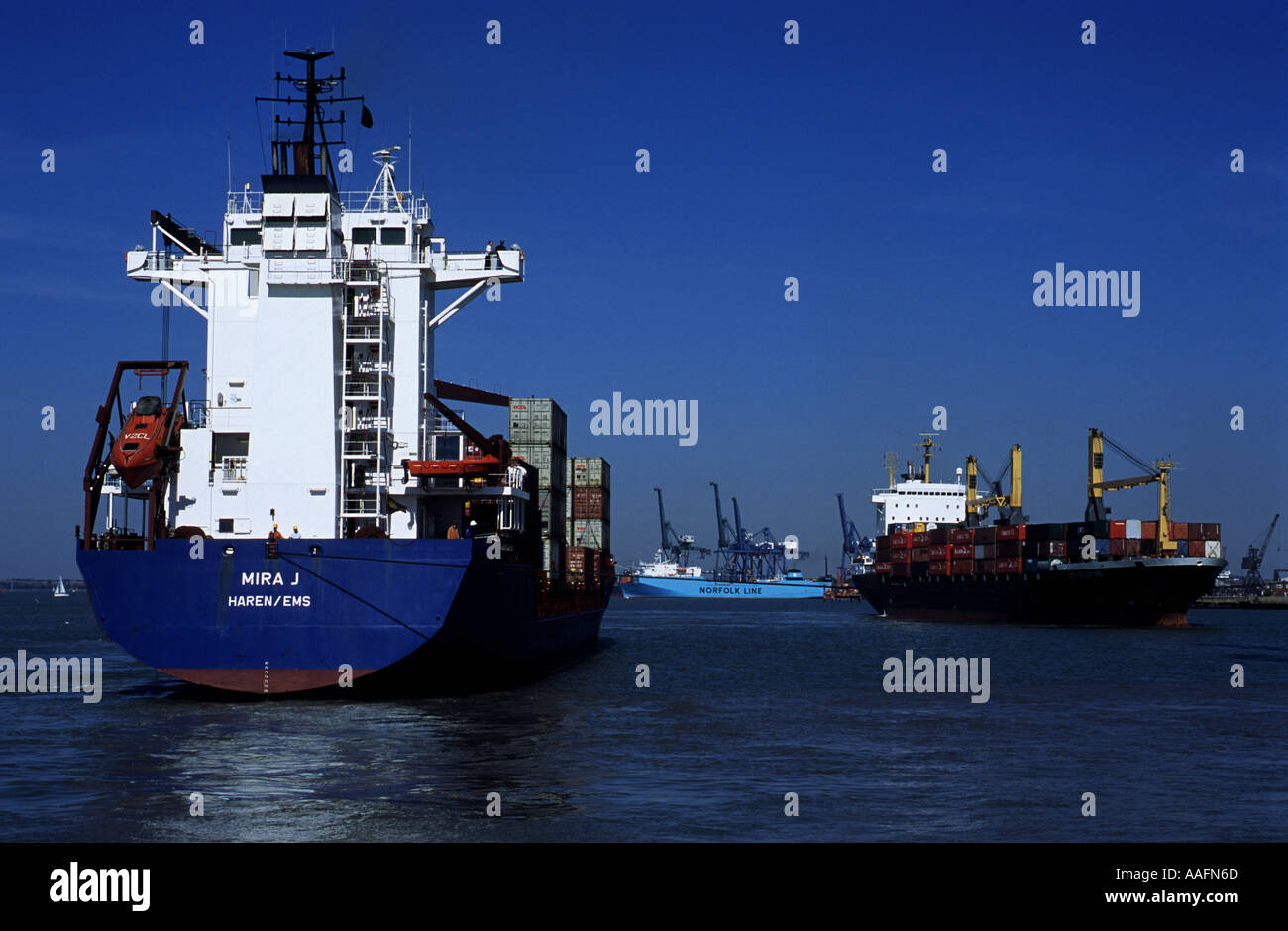 Container ships feeder ships container hi-res stock photography and ...