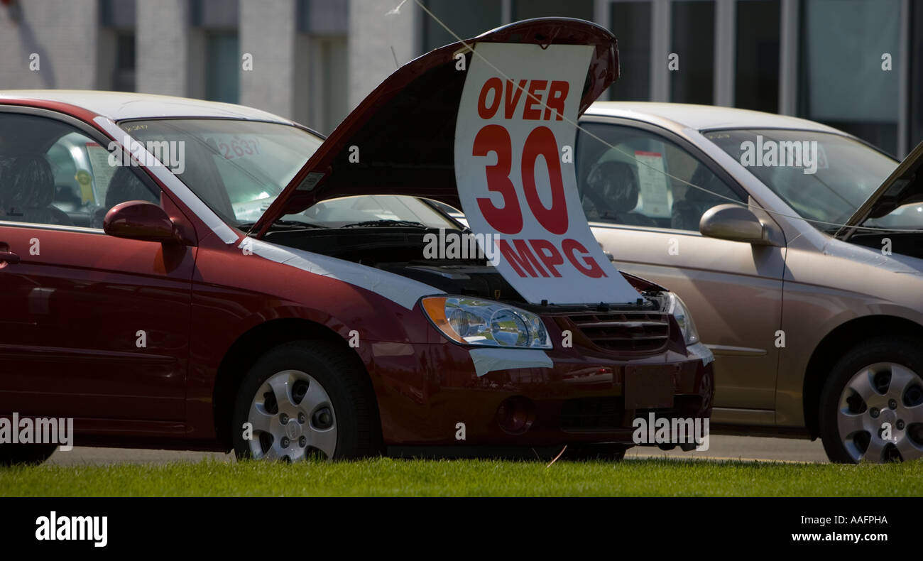 Fuel efficient cars for sale Stock Photo Alamy