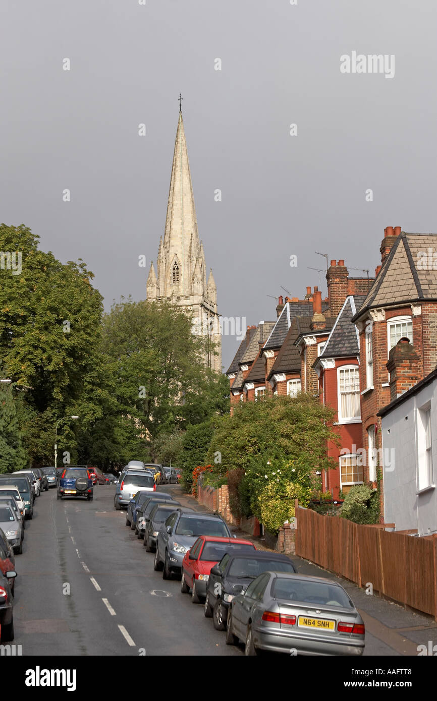 St James s Lane and Church Muswell Hill London N10 England Stock Photo