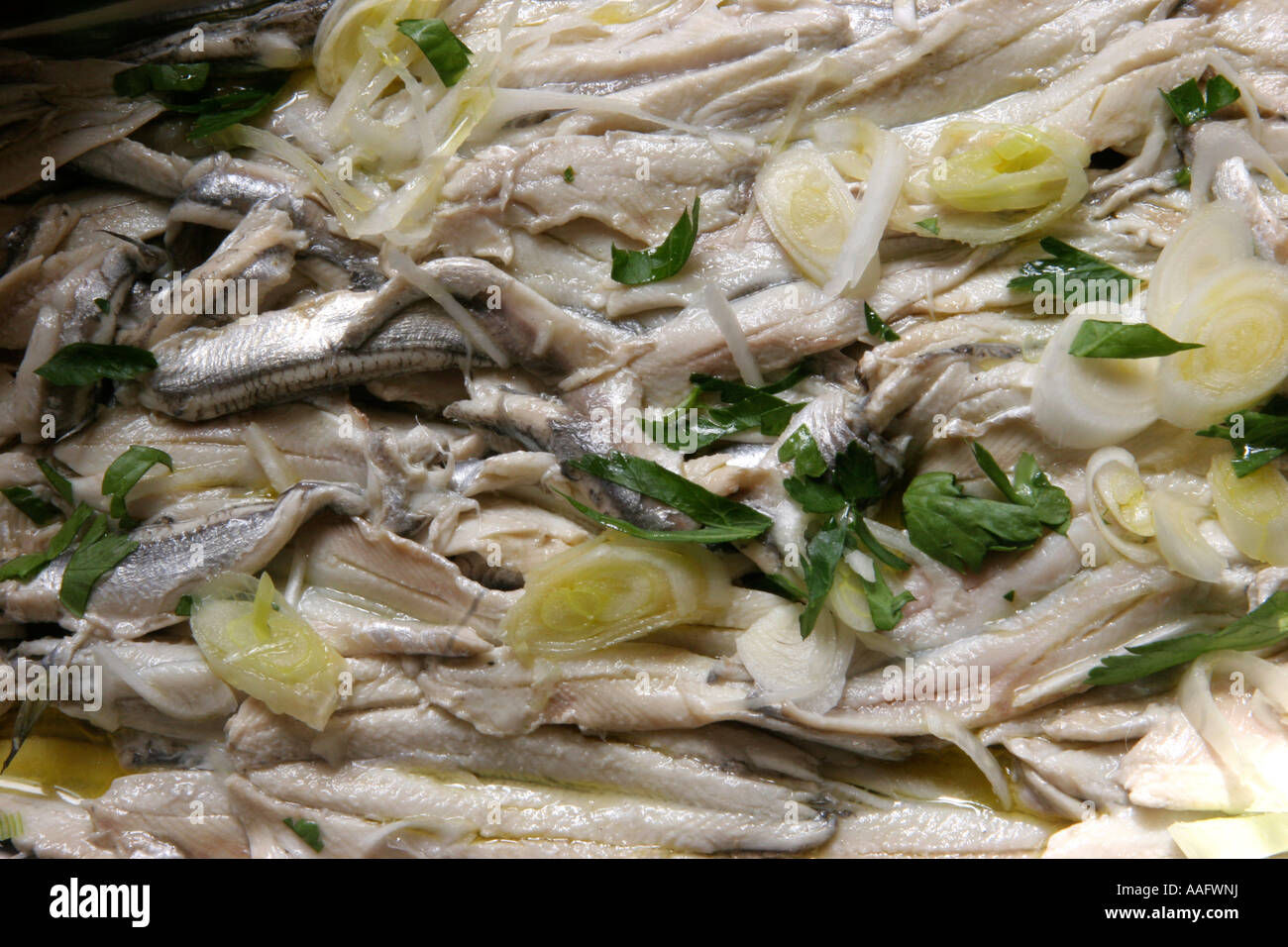 Italian Food, Antipasti Fish Alici Stock Photo