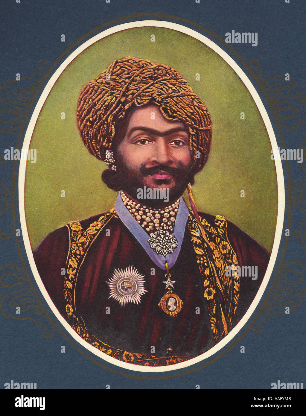 Indian man portrait painting hi-res stock photography and images - Alamy
