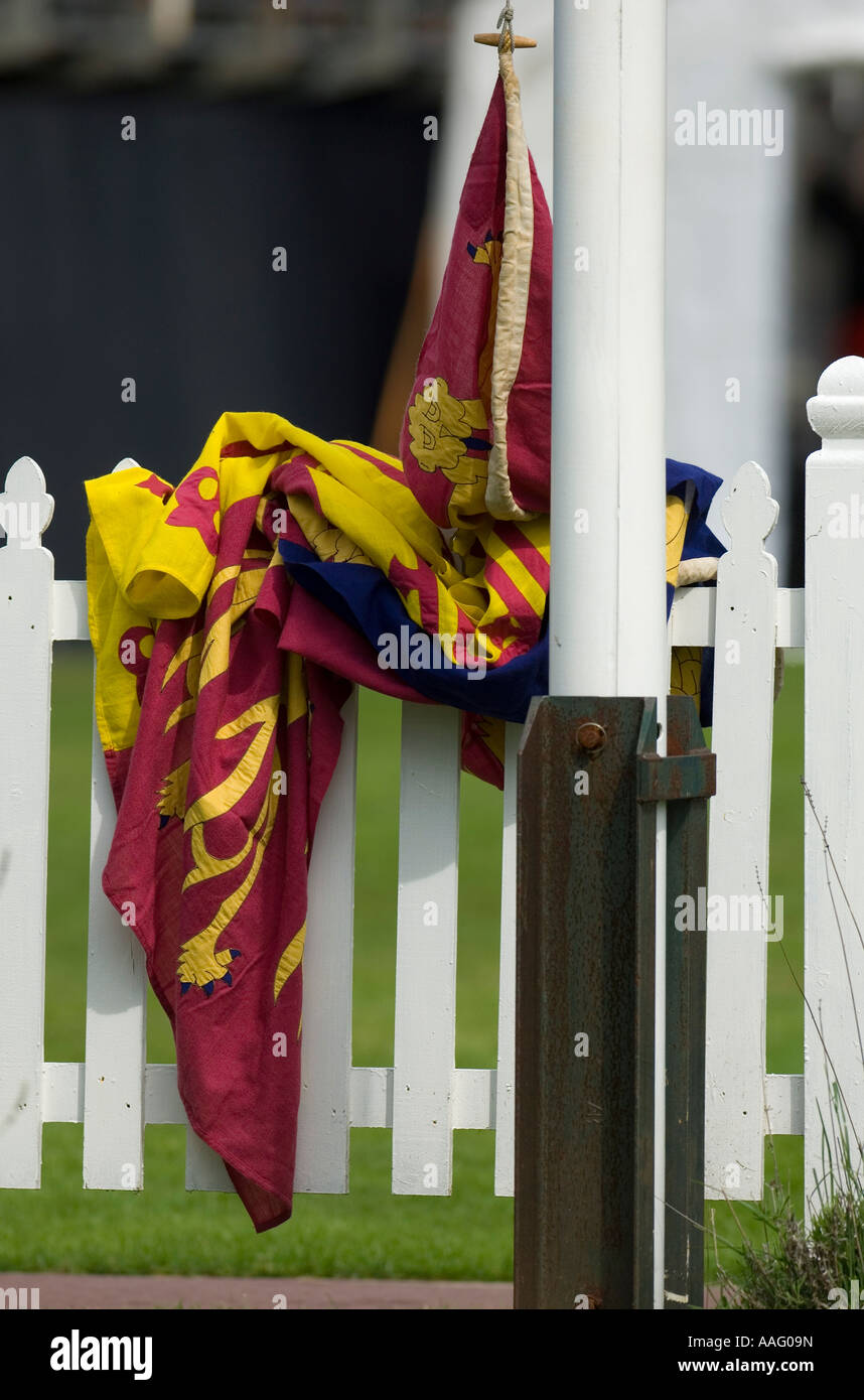 Her Majesty s the Queen flag ready to be hoisted Stock Photo