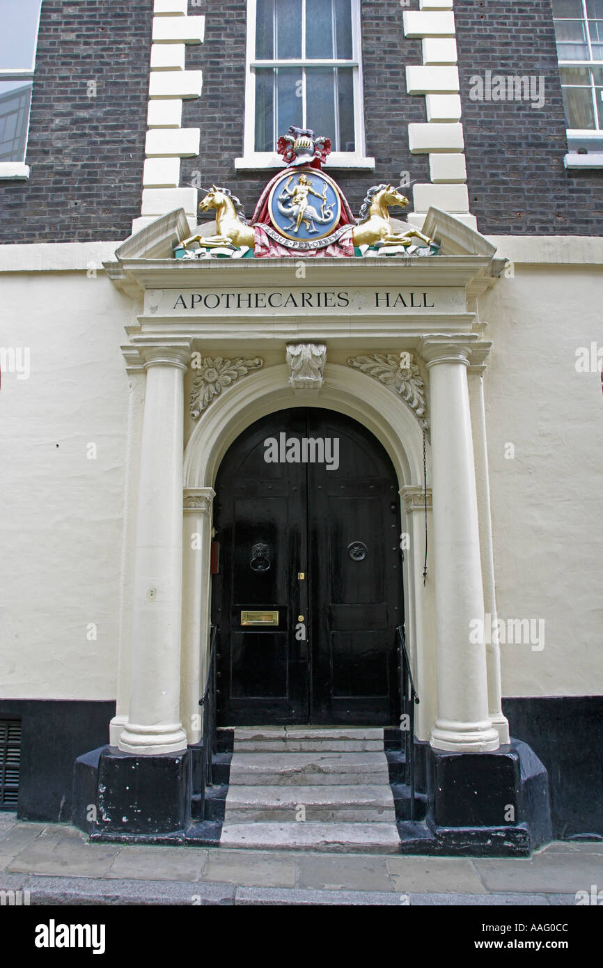 Entrance to Apothecaries Hall in London Stock Photo