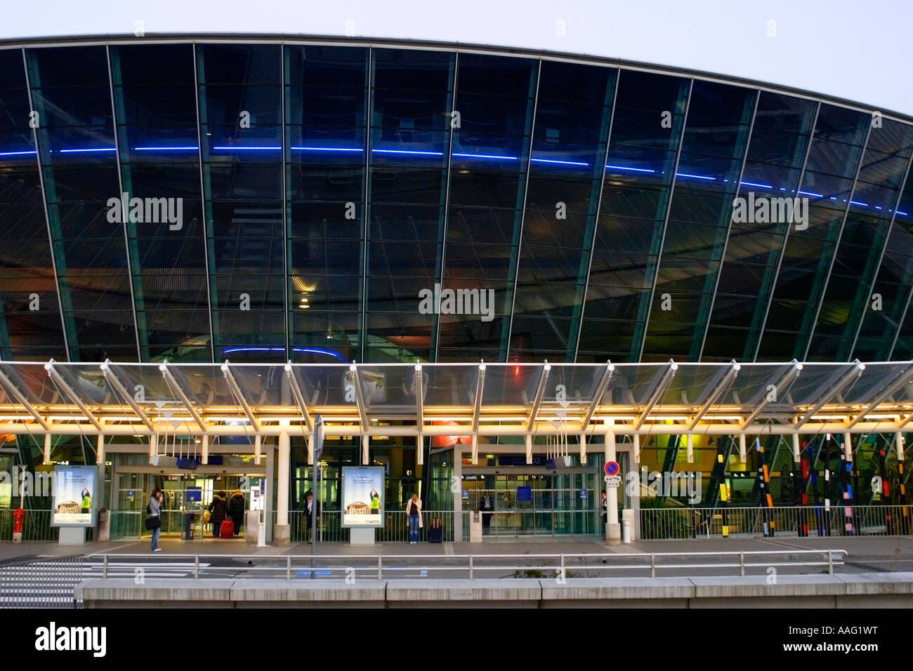 Terminal 2 building, Nice Airport Cote d'Azure, France. Architect Paul