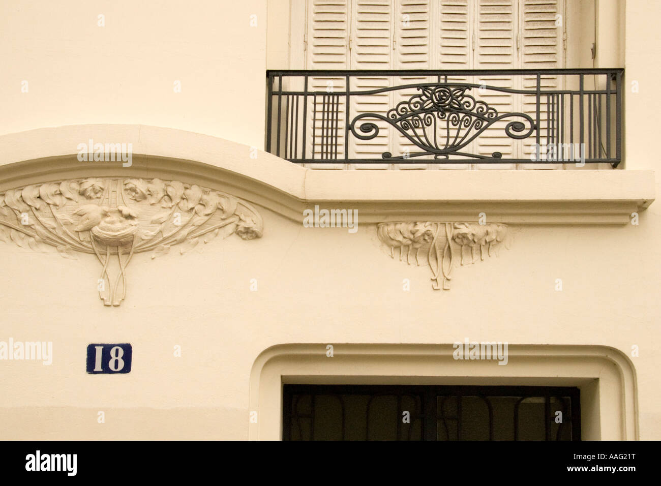 Detail of Paris apartment building, 1927, Jean Boucher and G Chevillard