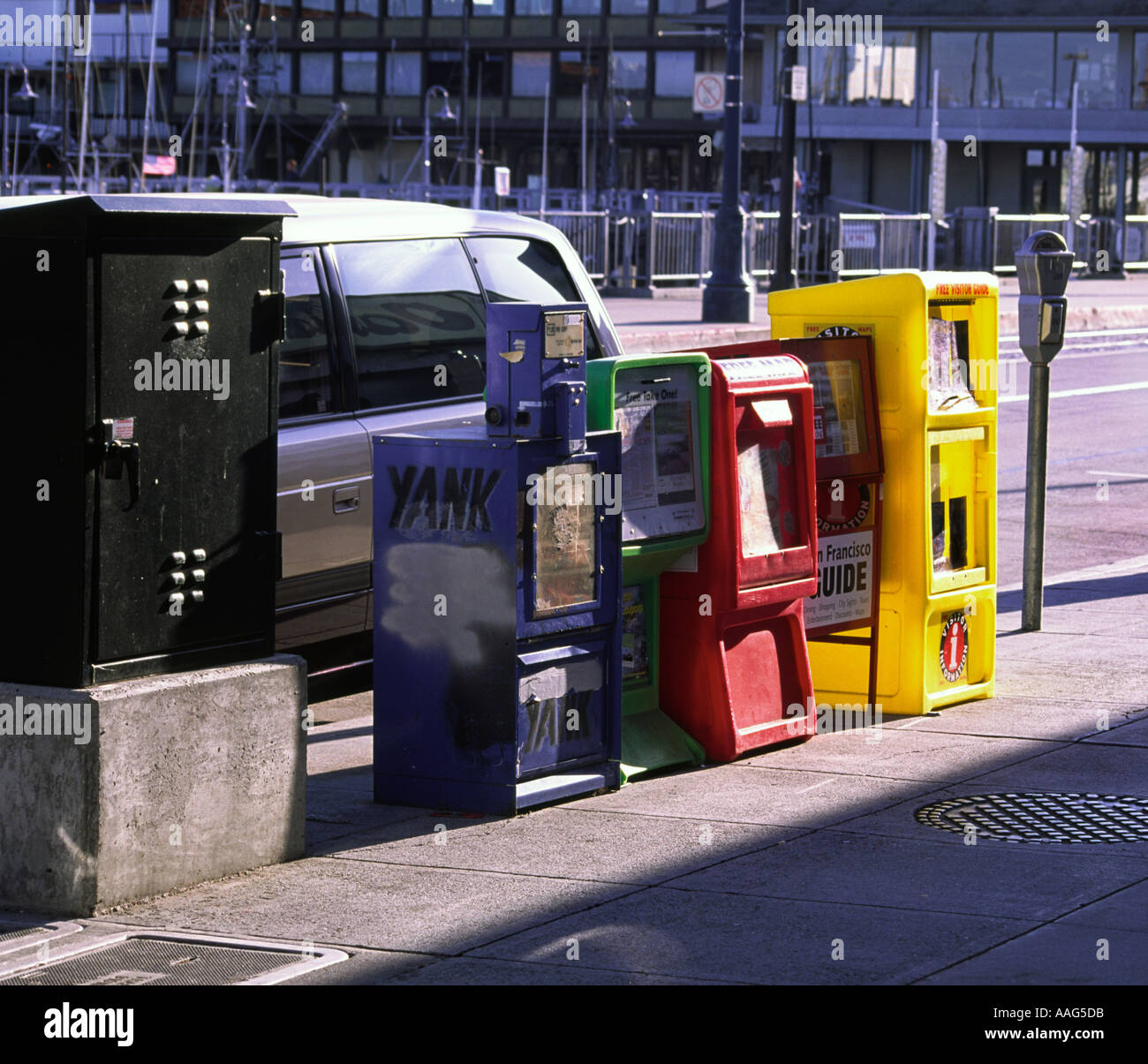 Streetside Vending Machines San Francisco California USA Stock Photo