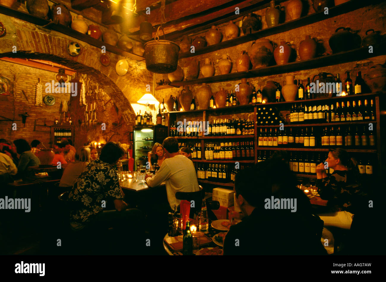 Bodega La Tinaja Restaurant Old Town Born Barcelona Spain Stock Photo