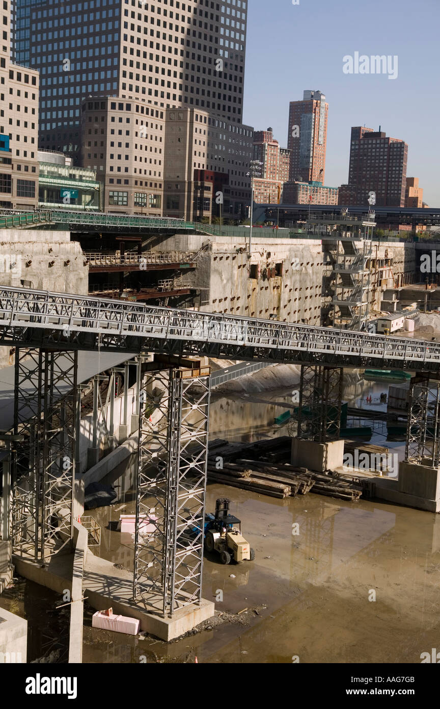 View of the construction site at Ground Zero in New York City USA April ...