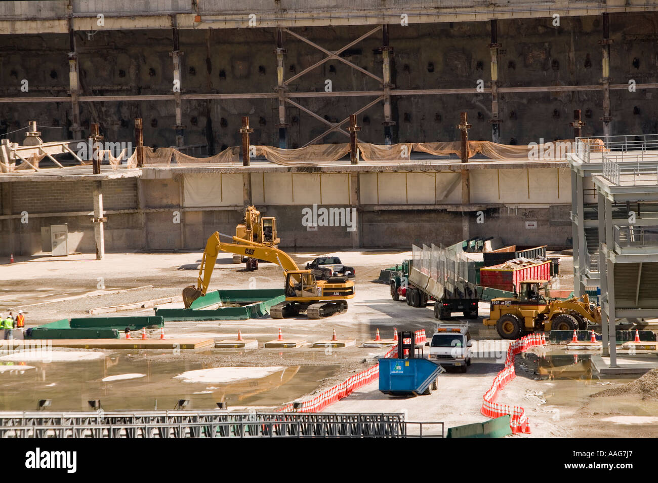 View of the construction site at Ground Zero in New York City USA April ...