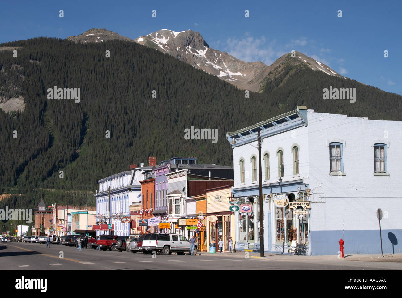 A view of downtown Silverton Colorado Stock Photo Alamy