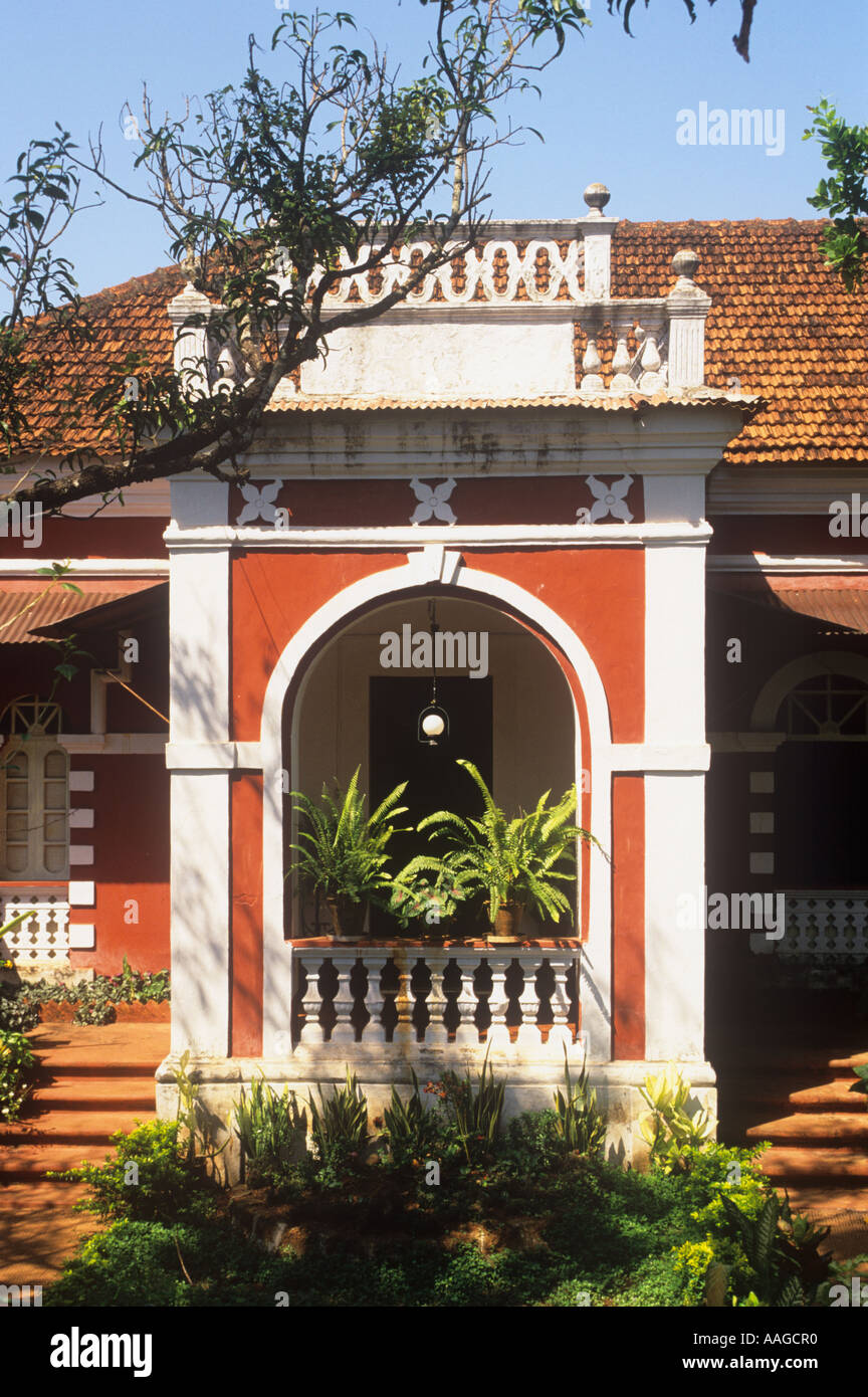 Divar Island  Portuguese House Tiswadi Goa India Stock Photo