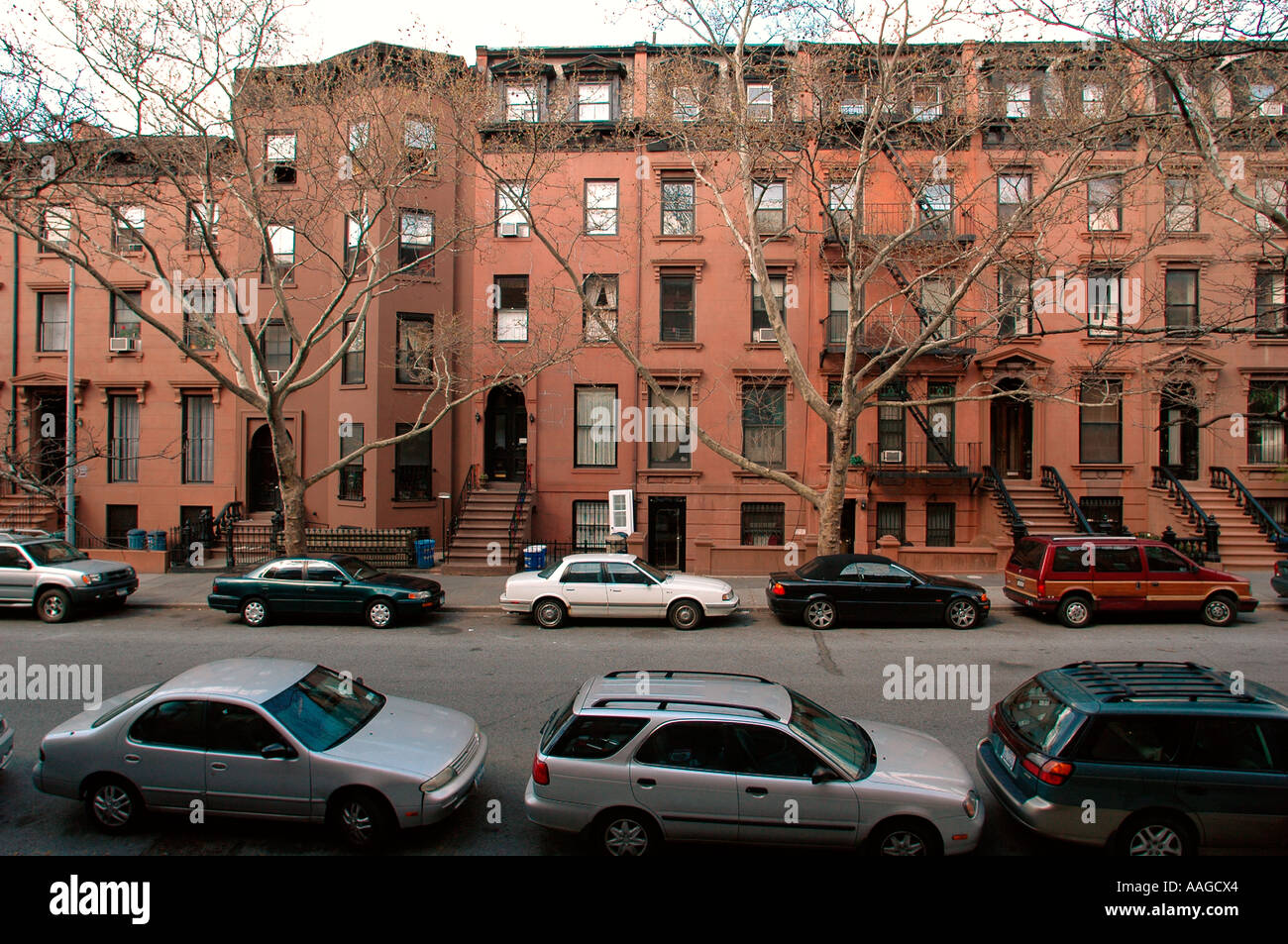 The brownstone Cobble Hill neighborhood of Brooklyn New York City Stock