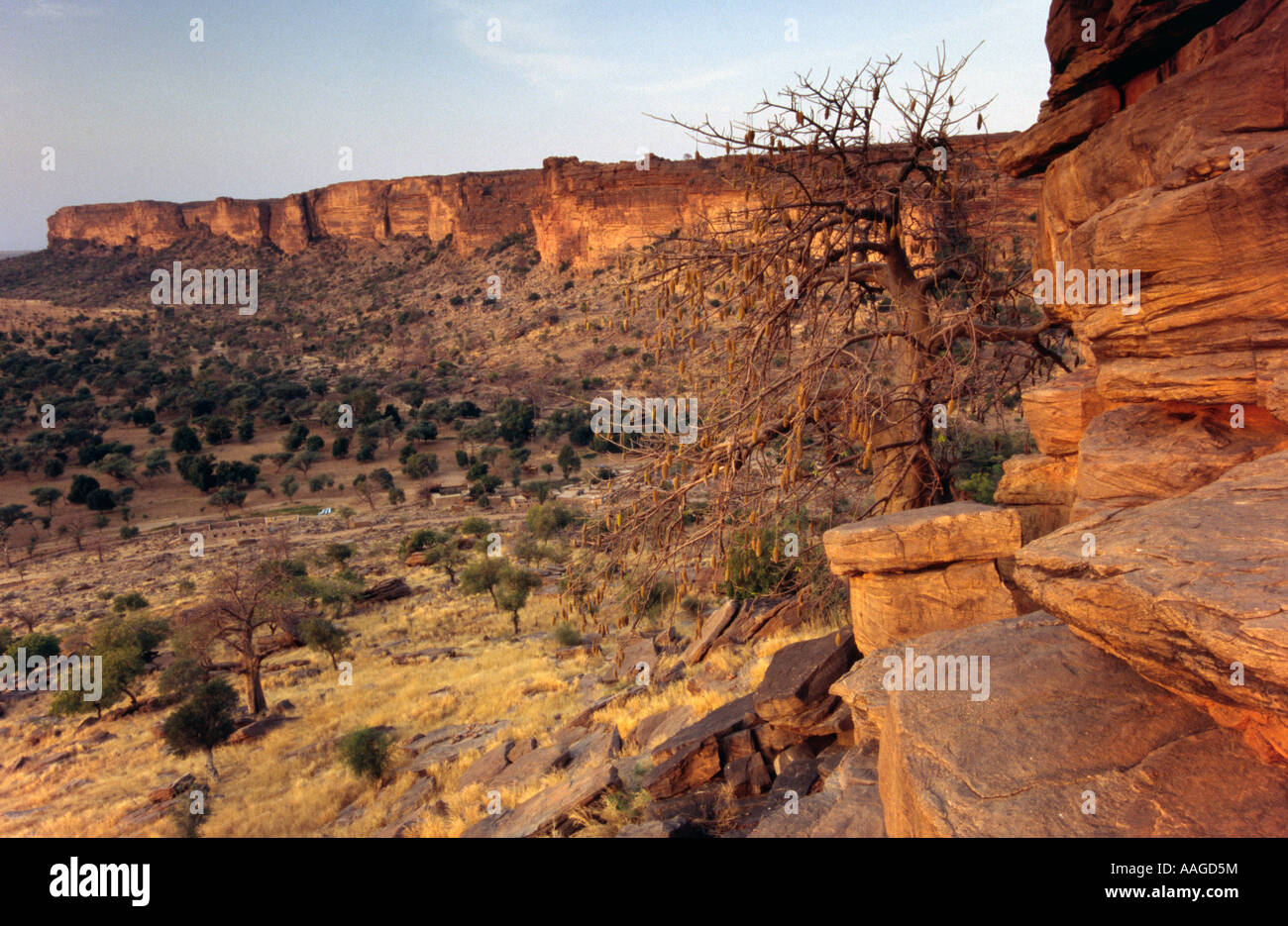 Bandiagara Escarpment - Pays Dogon, MALI Stock Photo