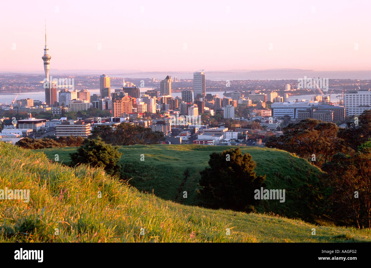 Mt Eden and Downtown Auckland North Island New Zealand Stock Photo