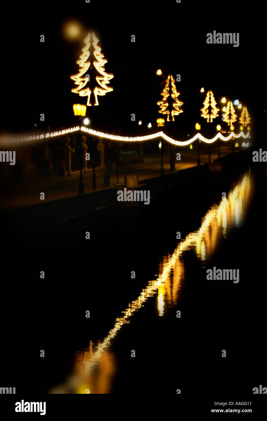 Christmas lights Bedford England Stock Photo Alamy