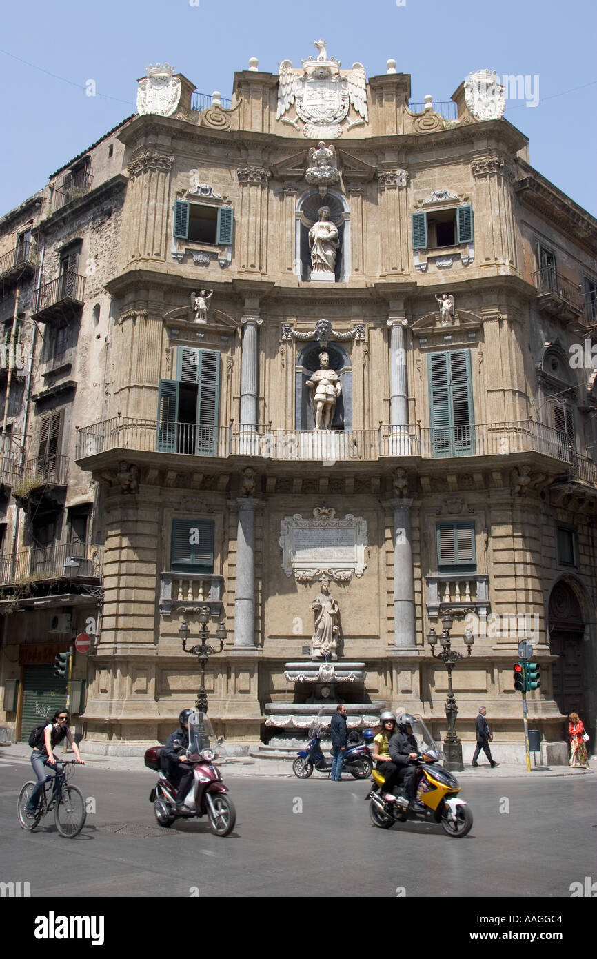 Four Corners Palermo Sicily Italy Stock Photo Alamy