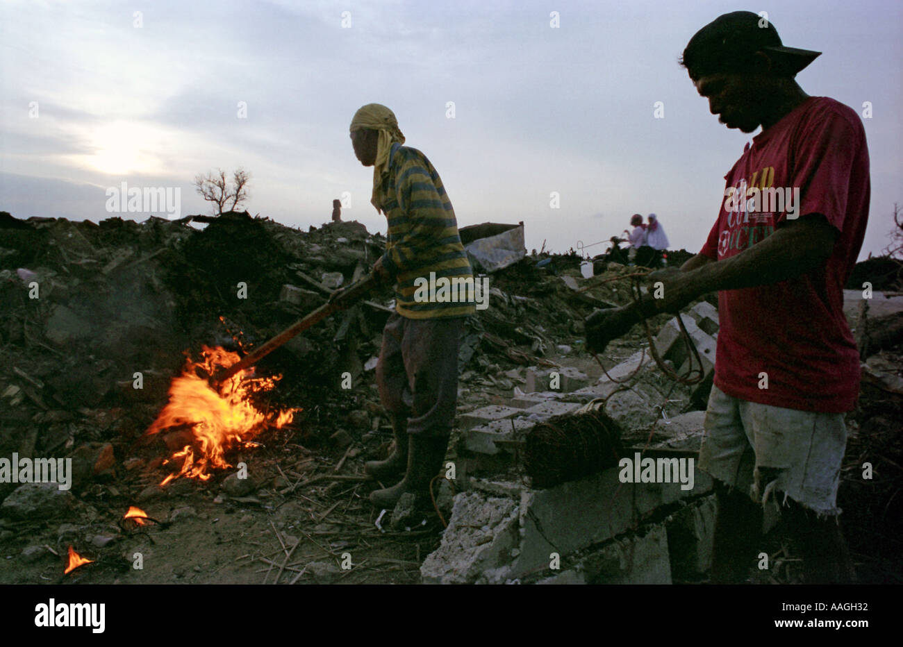 Aftermath of the boxing day tsunami, Banda Aceh, Sumatra, Indonesia. Stock Photo