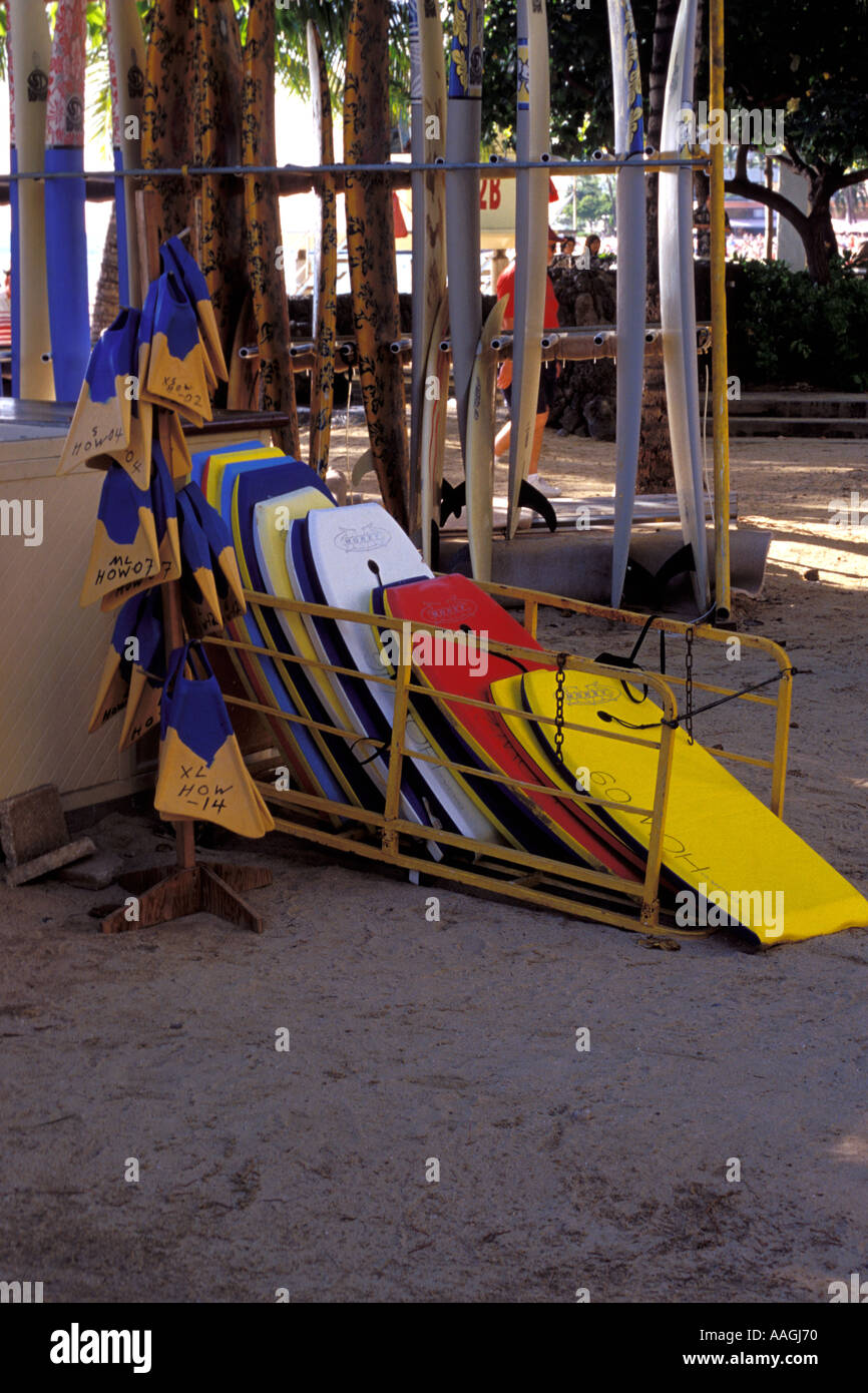 Boogie Board and swim fin rentals Stock Photo Alamy