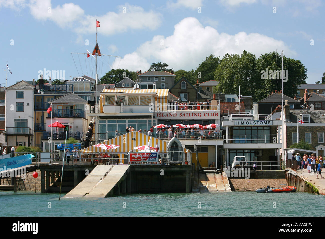 The Island Sailing Club at Cowes Week Stock Photo