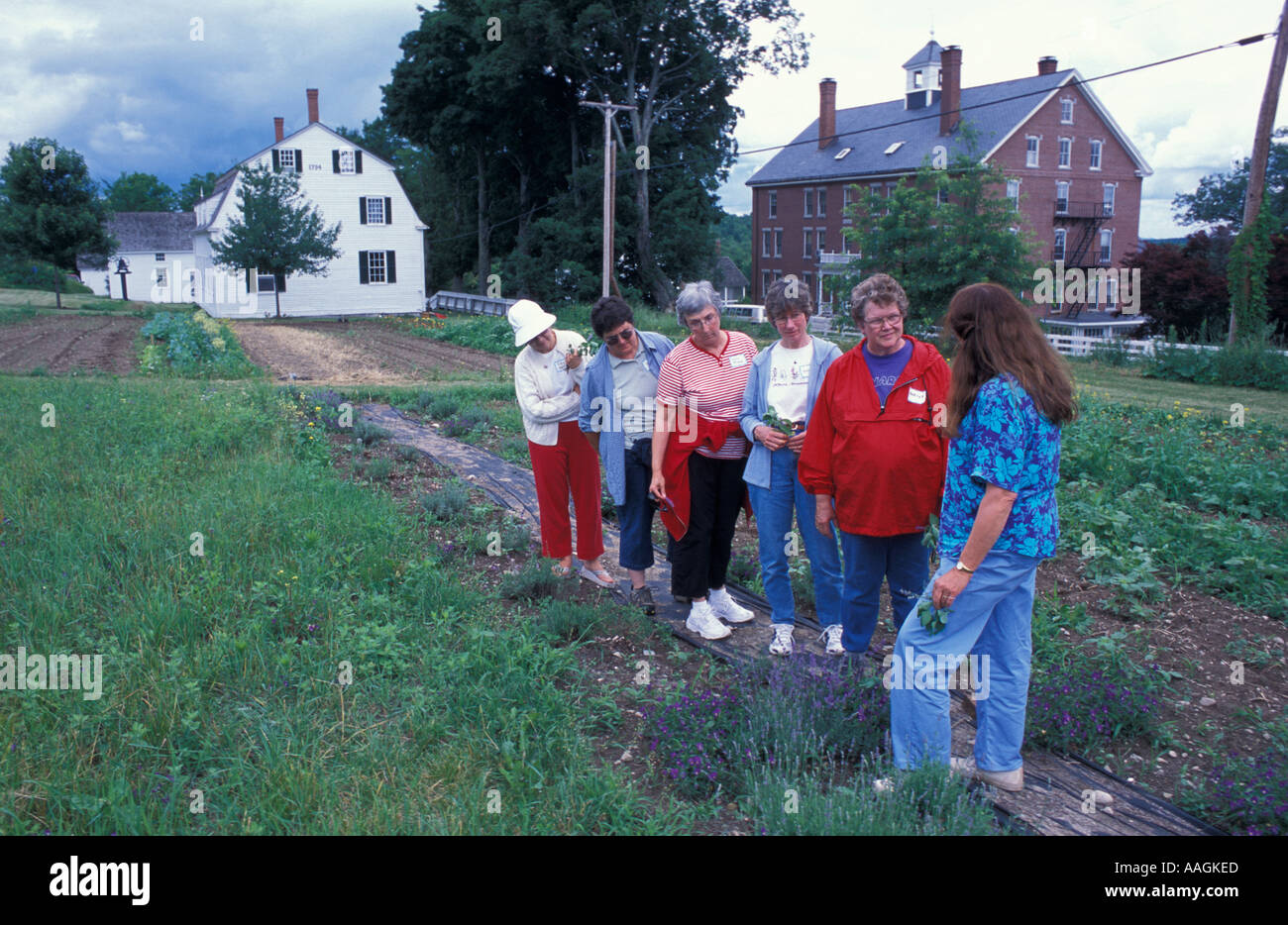 Gloucester ME A gardening class at the Sabbathday Lake Shaker Village ...