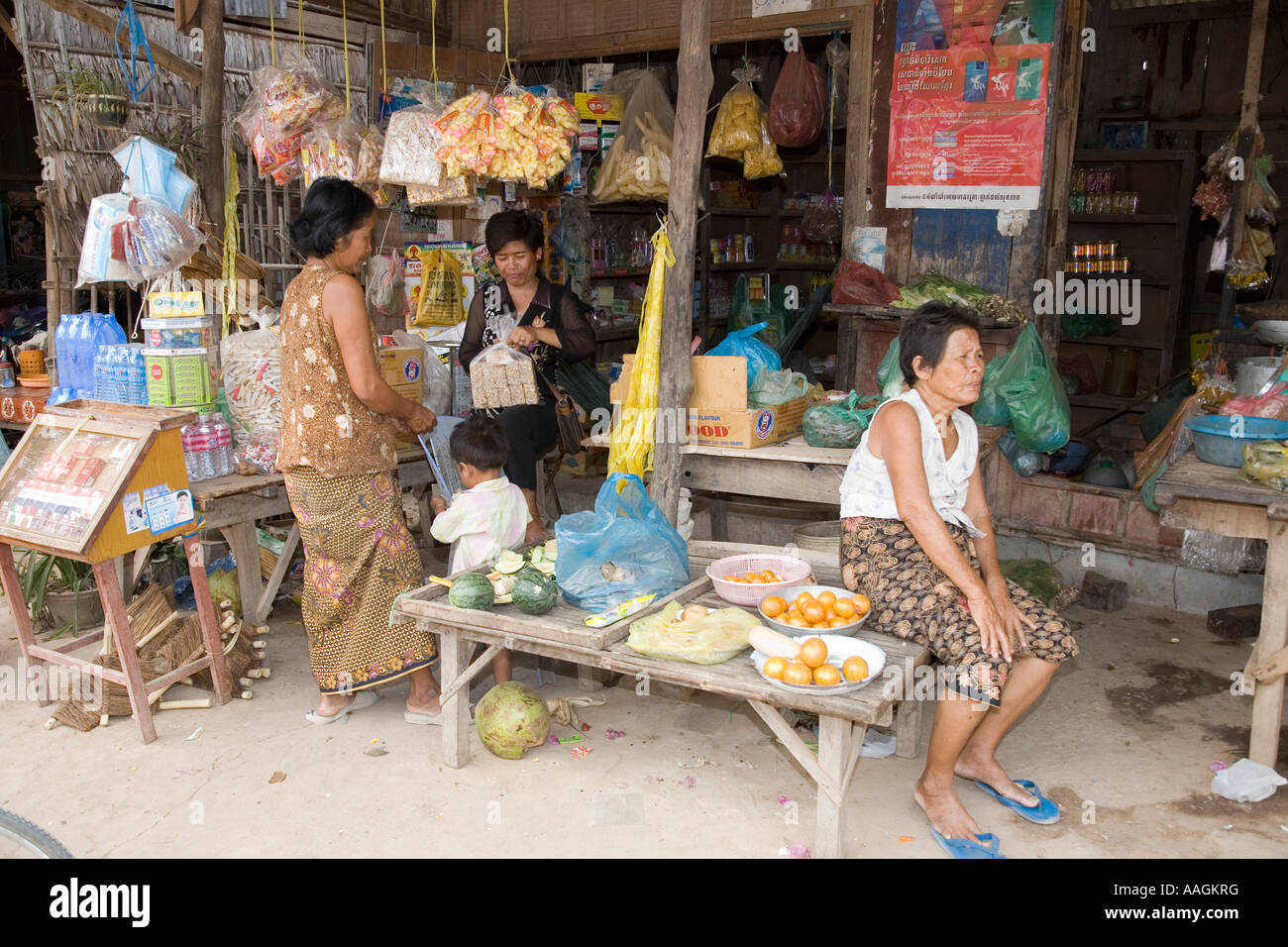 Village shop and house near Phnom Penh Cambodia Stock Photo Alamy