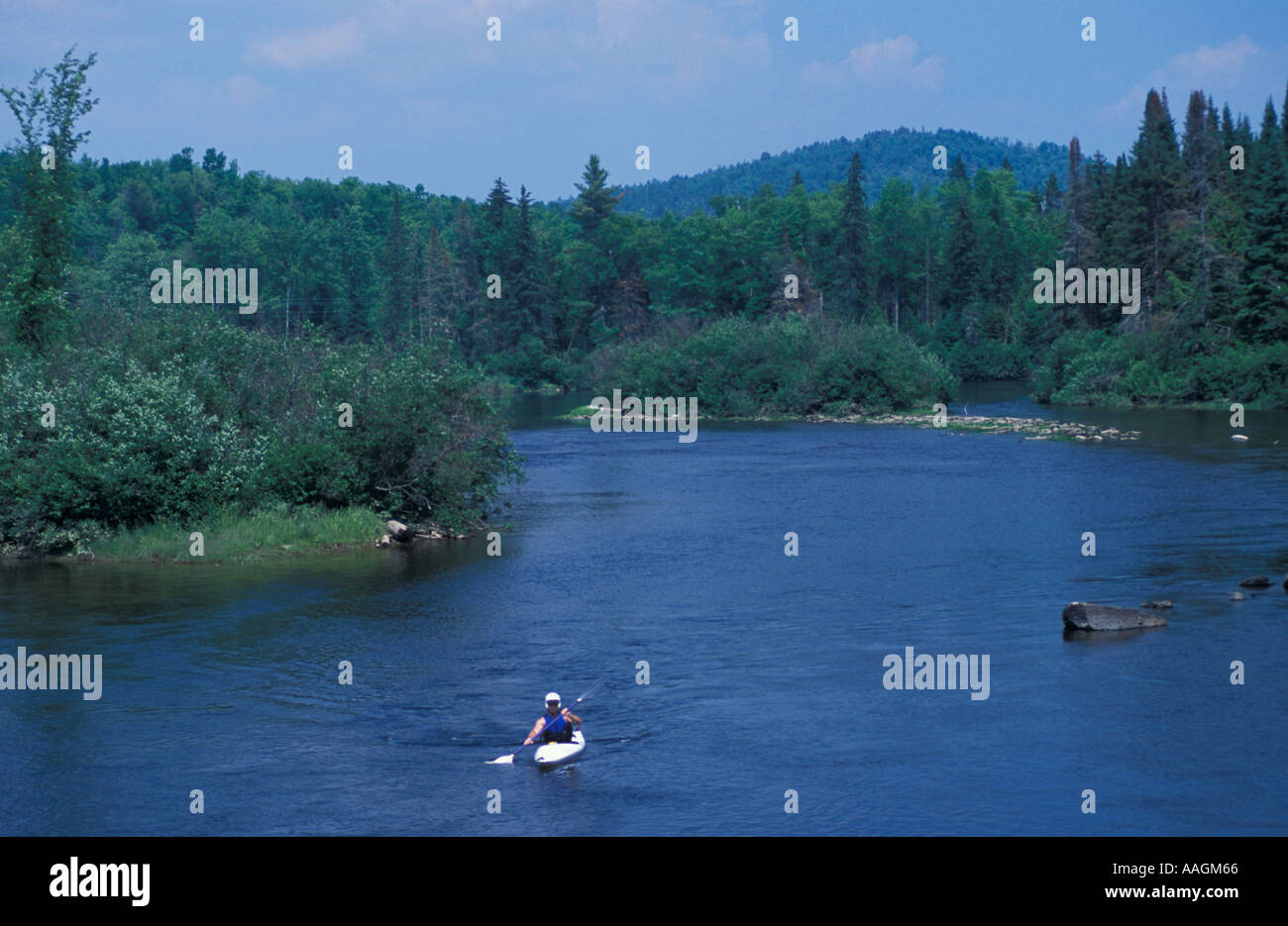 Errol NH Kayaking on the Androscoggin River near Seven Islands Bridge