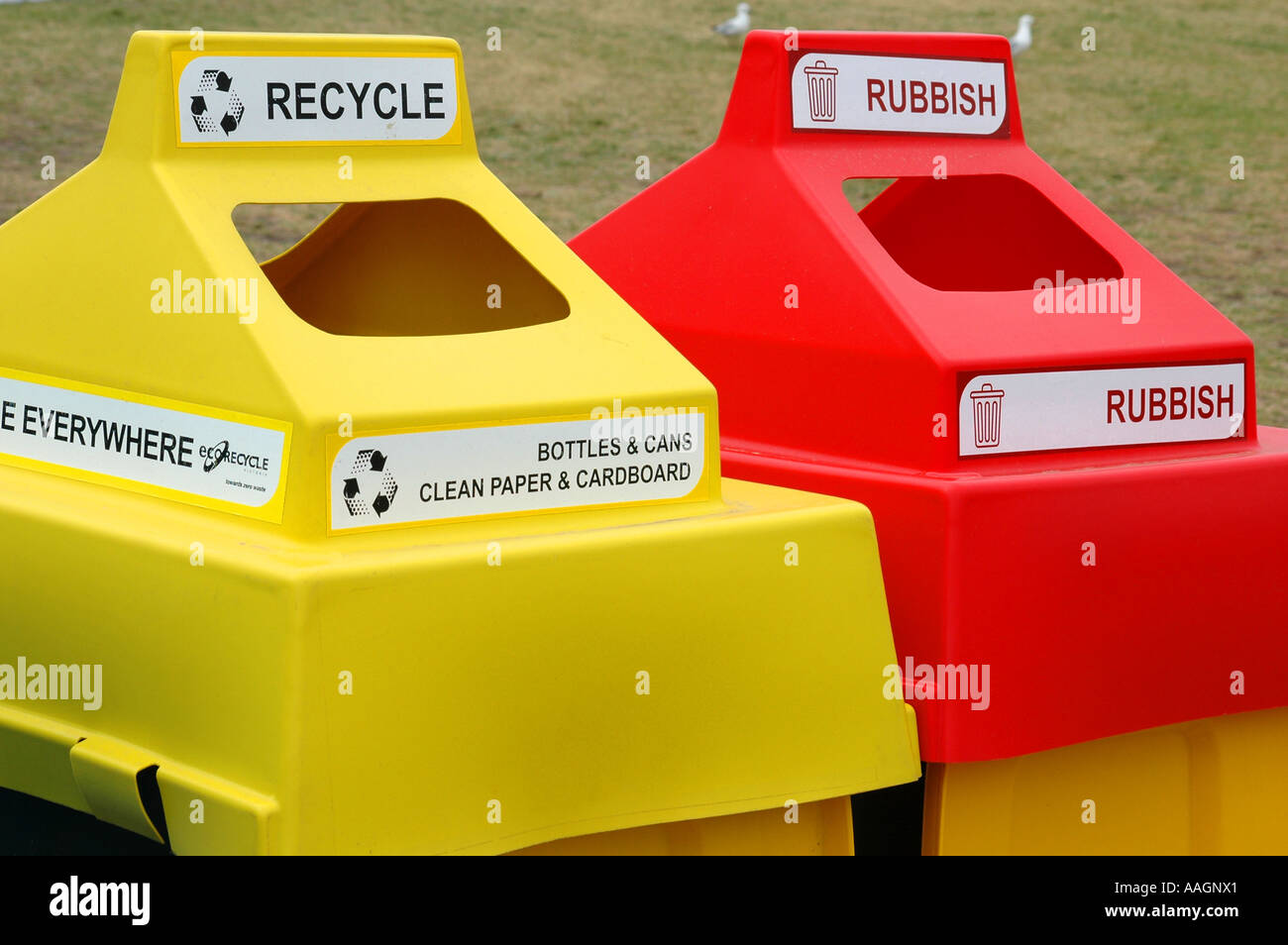 Recycle and Rubbish bins Stock Photo Alamy