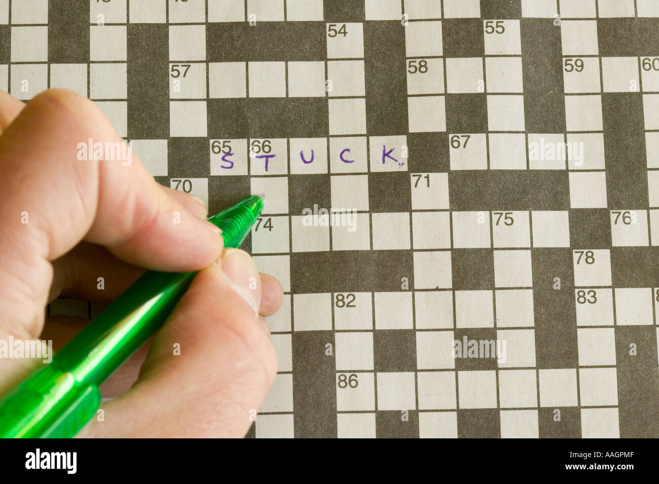 Crossword Clues High Resolution Stock Photography and Images Alamy