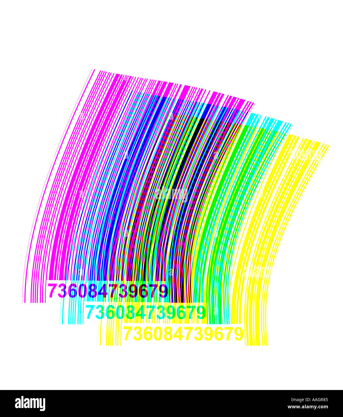closeup view of bar code colorful abstract Stock Photo