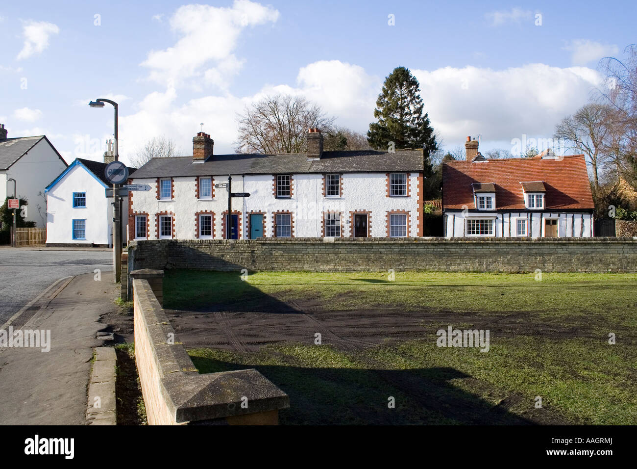 Great Shelford, Country Houses Stock Photo