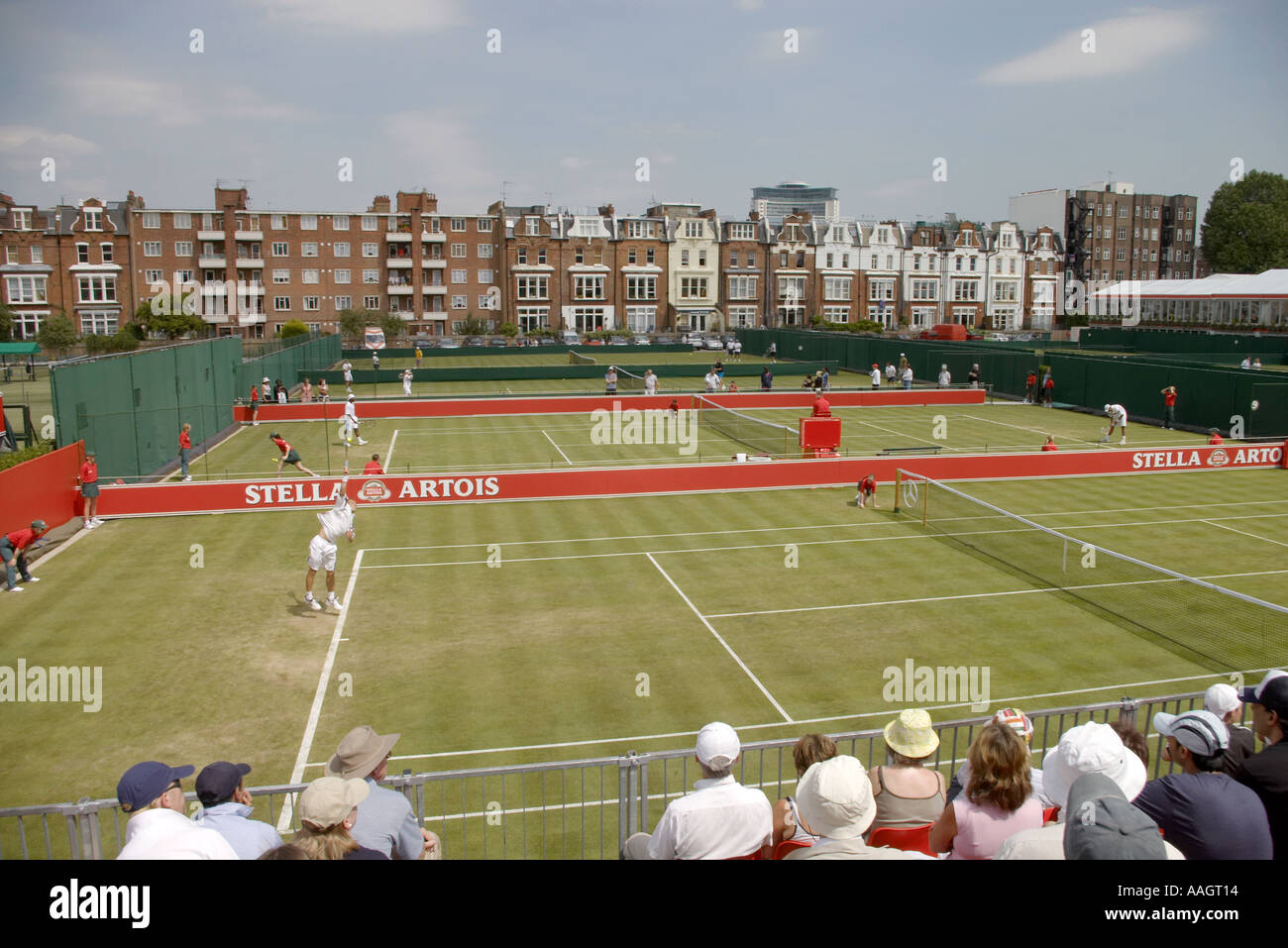 Stella Artois Queens Club tennis tournament courts and grounds Stock Photo