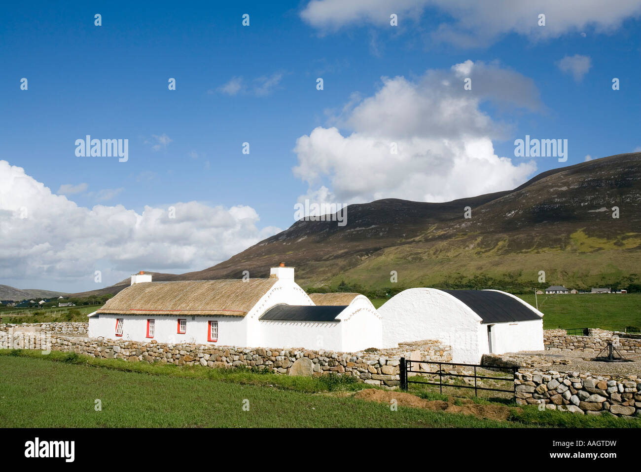 Thatched cottage inishowen peninsula donegal hires stock photography