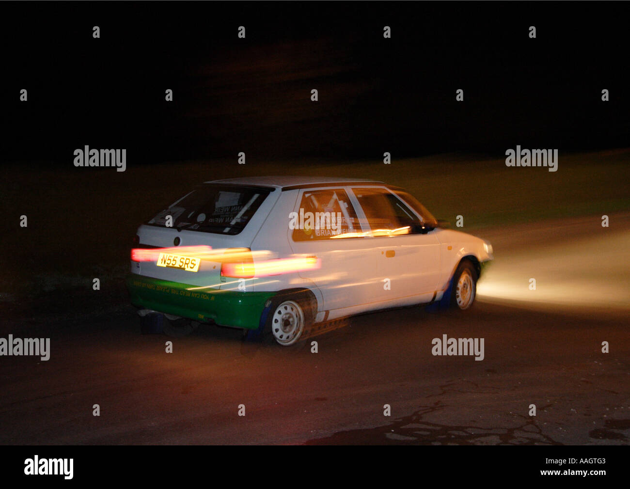 Night Rally Racing Rally car night lights hi-res stock photography and images - Alamy